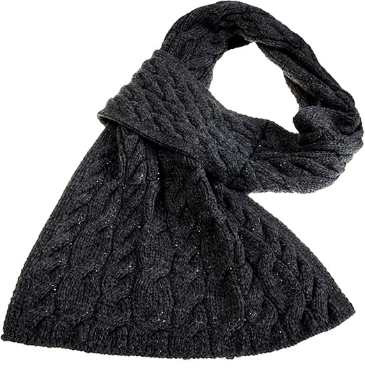 Wool Scarf - Black - Ladies