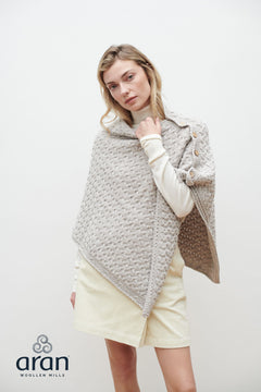 Aran Cable & Moss Poncho