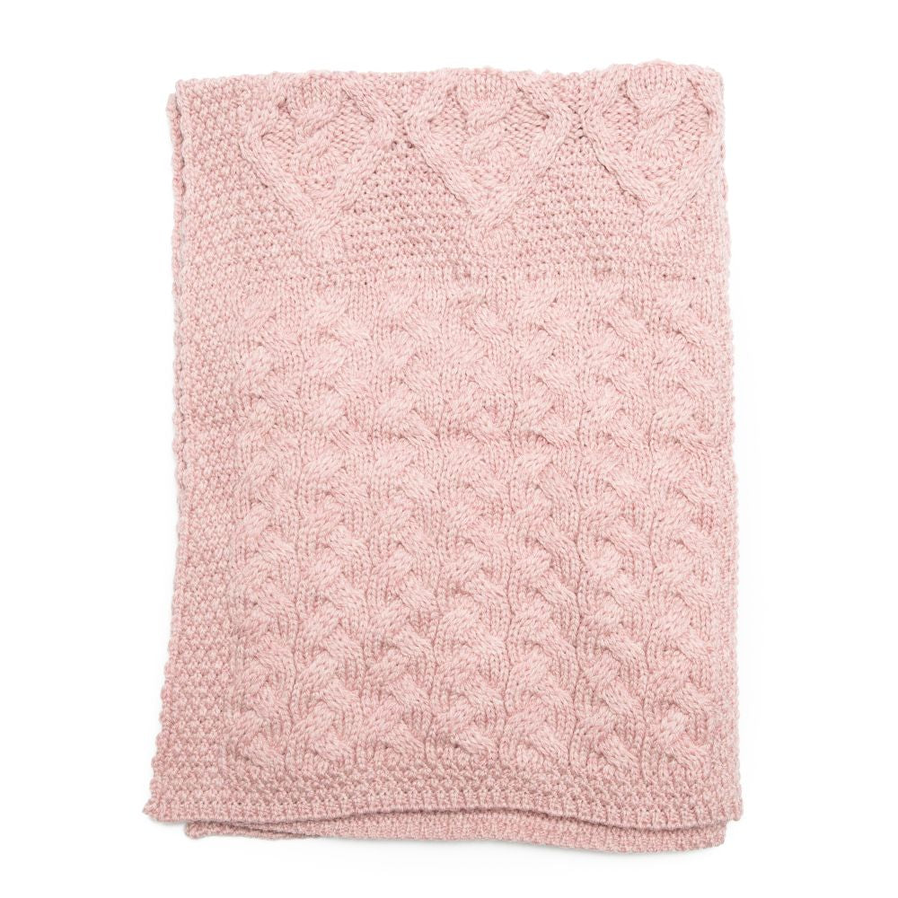 Supersoft Merino Wool Mixed Weave Blanket/Cover by Aran Mills - 5 Colours