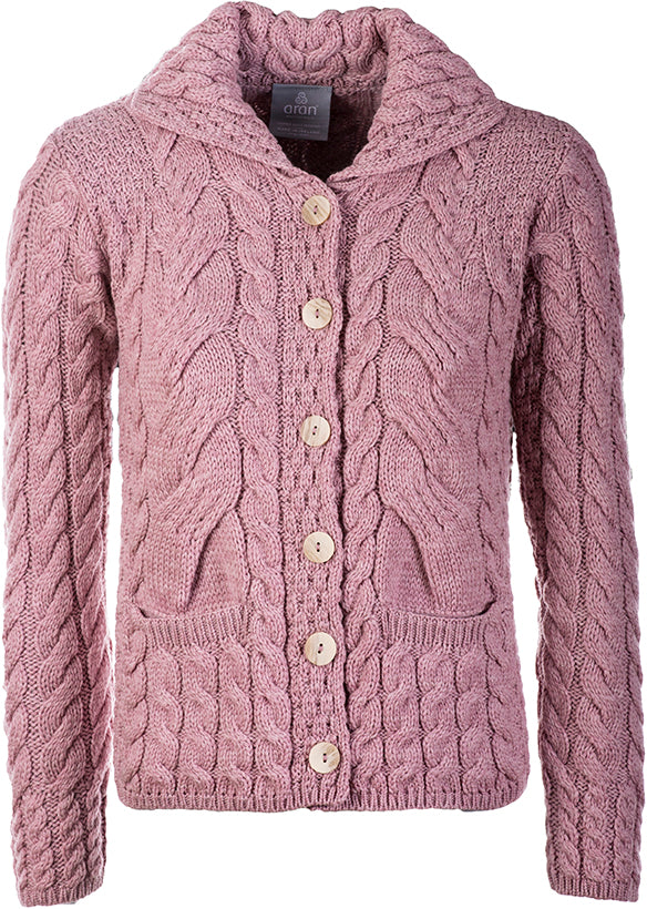 Ladies Supersoft Merino Wool Six Button Cardigan by Aran Mills - 7 Colours