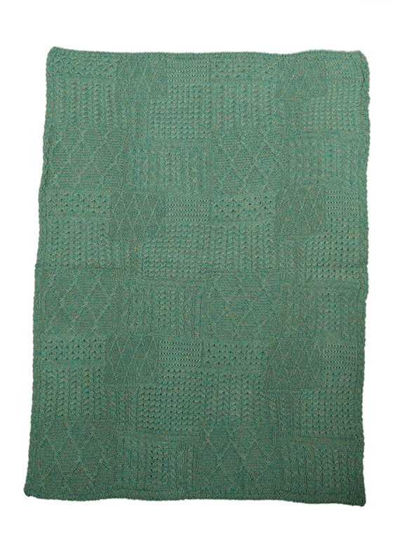 Merino Wool Patchwork Knit Blanket/Throw by Aran Mills - 4 Colours