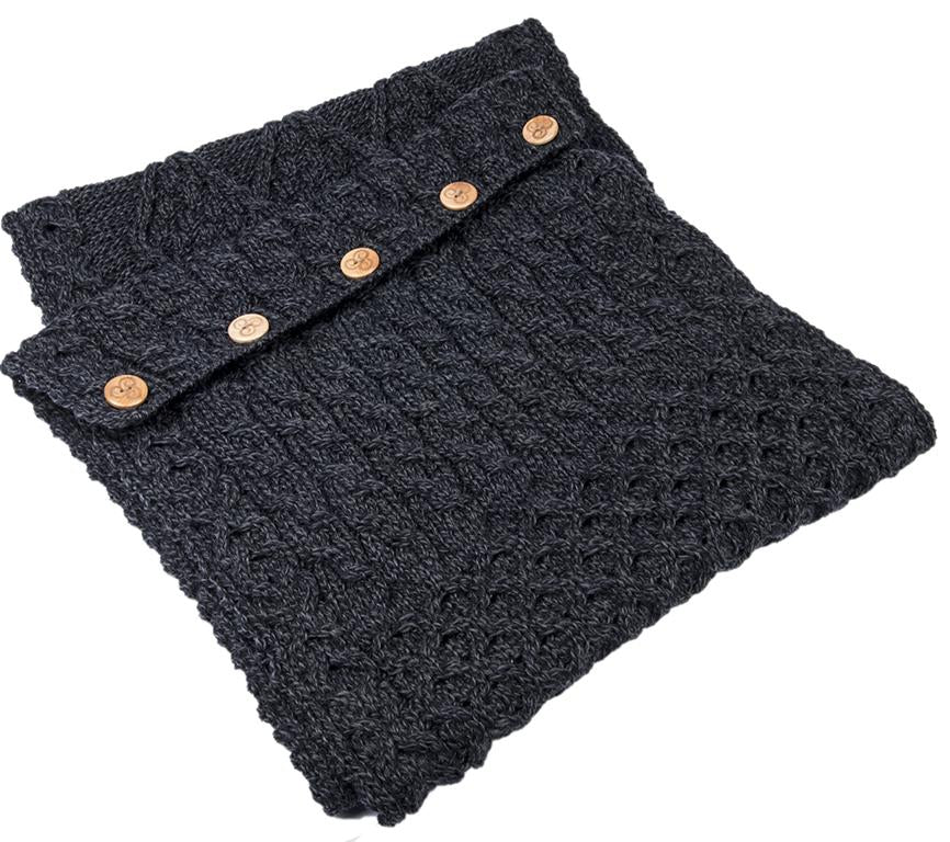 Ladies Merino Wool Buttoned Snood by Aran Mills - 7 Colours