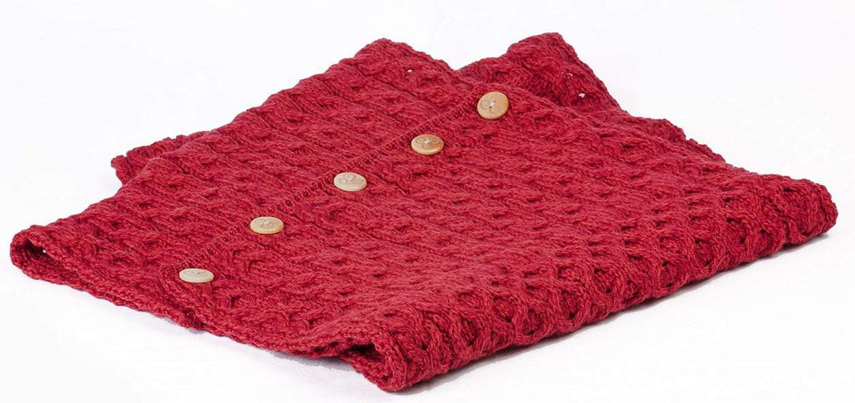 Ladies Merino Wool Buttoned Snood by Aran Mills - 7 Colours