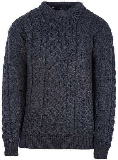 Mens Merino Wool Crew Neck Sweater by Aran Mills - 6 Colours