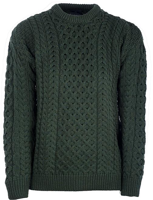 Mens Merino Wool Crew Neck Sweater by Aran Mills - 6 Colours