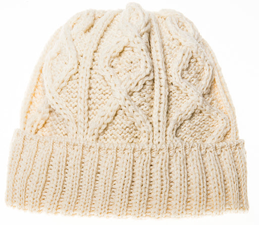 Men&#39;s Supersoft Merino Wool Zig-zag Cable Hat by Aran Mills - 5 Colours