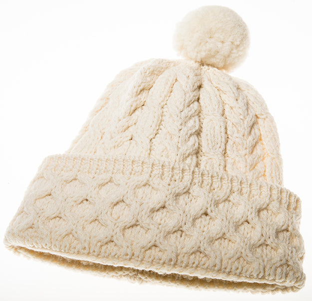 Men&#39;s Merino Wool Bobble Hat by Aran Mills - 4 Colours