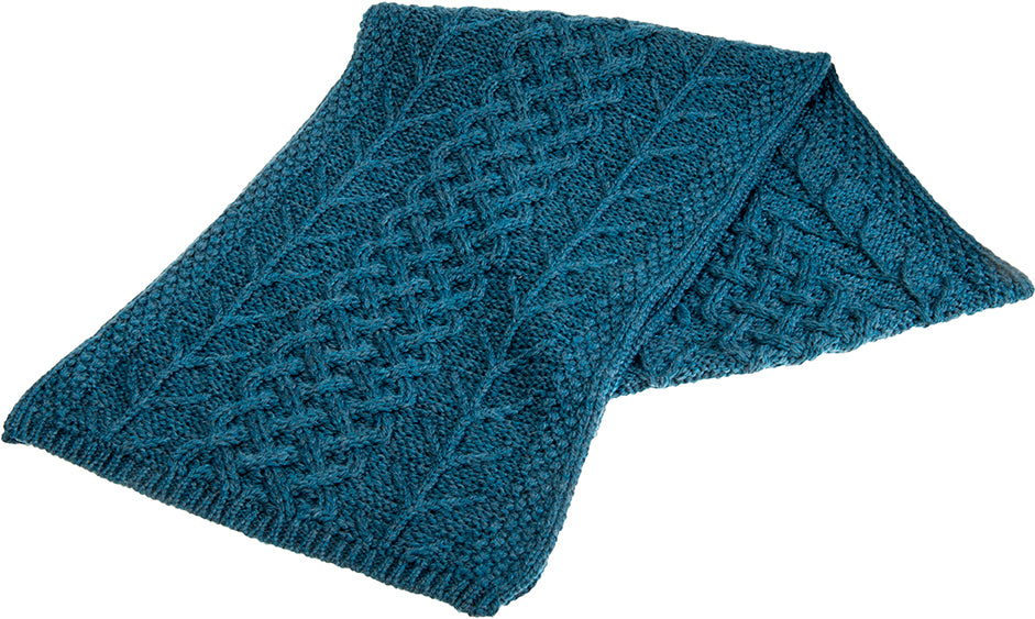 Ladies Supersoft Merino Wool Weave Design Scarf by Aran Mills - 5 Colours