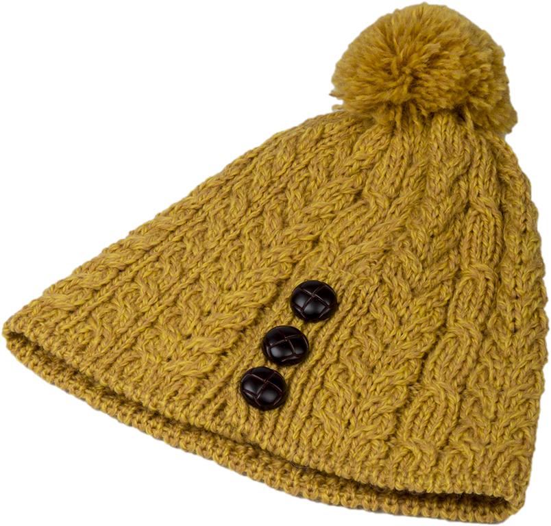 Ladies Merino Wool Hat with Bobble by Aran Mills - 10 Colours