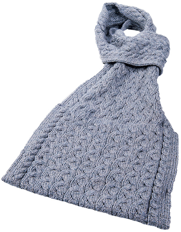 Ladies Supersoft Merino Wool Wide Scarf with Pockets by Aran Mills - 4 Colours