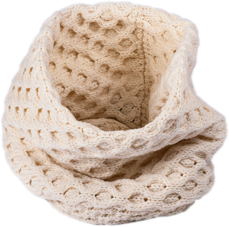 Men&#39;s Merino Wool Diamond Pattern Neckwarmer by Aran Mills - 3 Colours