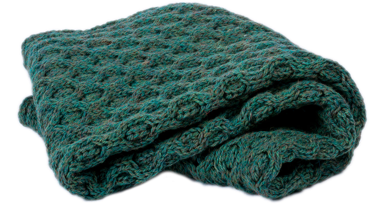 Men&#39;s Merino Wool Diamond Pattern Neckwarmer by Aran Mills - 3 Colours