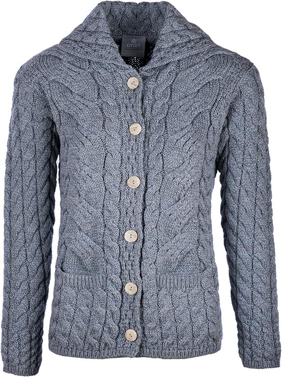 Ladies Supersoft Merino Wool Six Button Cardigan by Aran Mills - 7 Colours