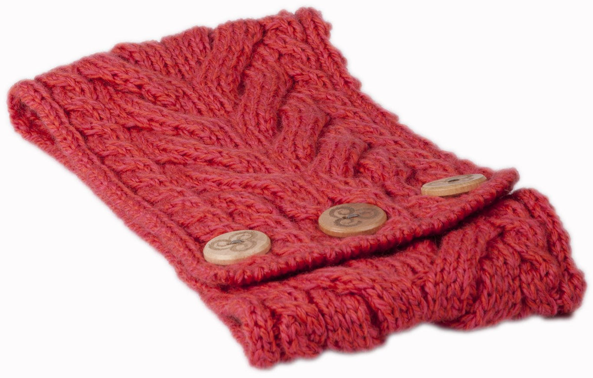 Ladies Supersoft Merino Wool Cable Knit Headband by Aran Mills - 7 Colours