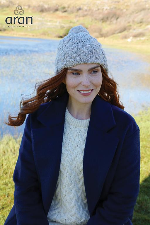 Ladies Supersoft Merino Wool Hat with Bobble by Aran Mills - 5 Colours