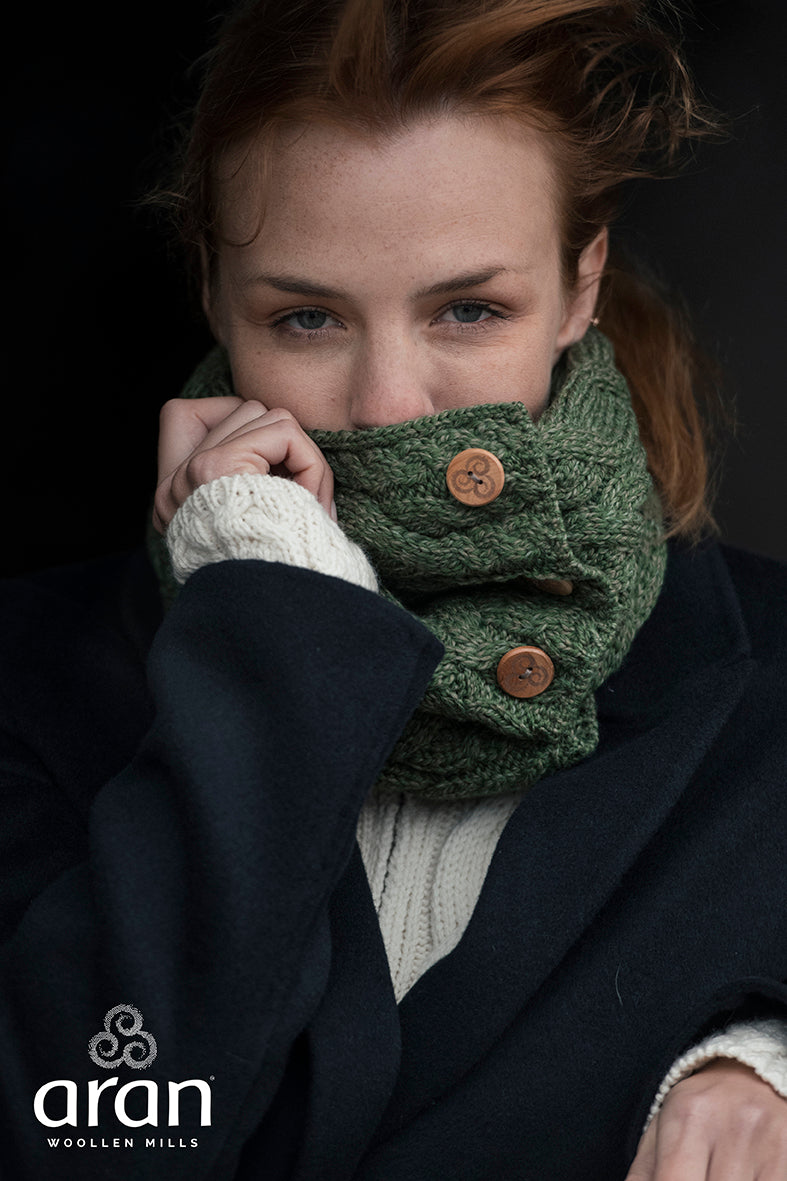 Ladies Supersoft Merino 5 Button Snood by Aran Mills - 5 Colours