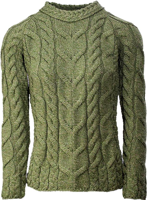 Ladies Supersoft Merino Wool Plaid Weave Crew Neck Sweater by Aran Mills - 5 Colours