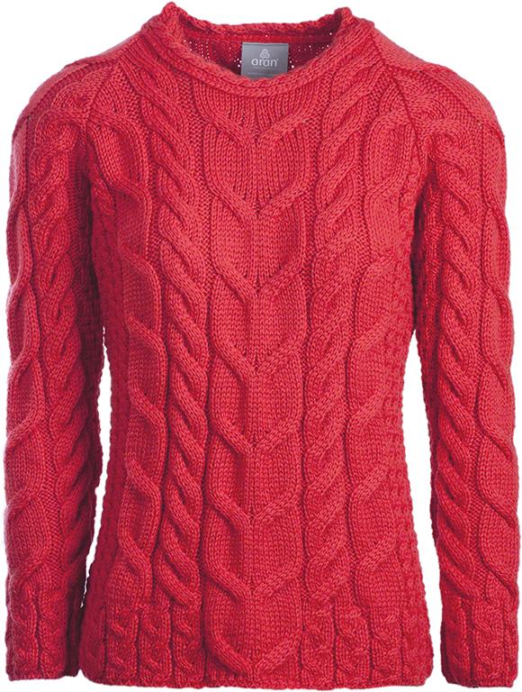 Ladies Supersoft Merino Wool Plaid Weave Crew Neck Sweater by Aran Mills - 5 Colours