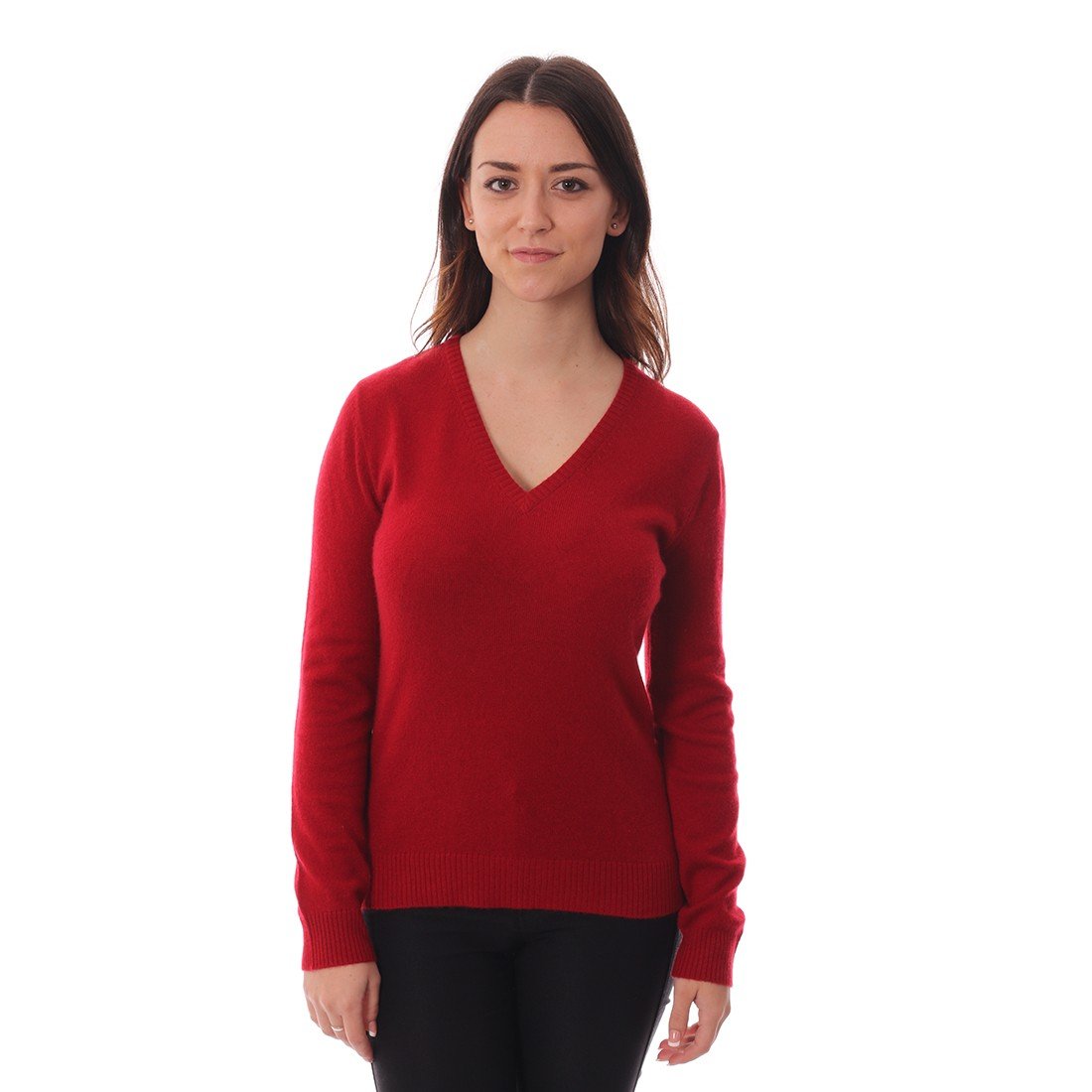 Purple Loch Ladies Cashmere Jumper - V-Neck-Women-aranstore.co.uk